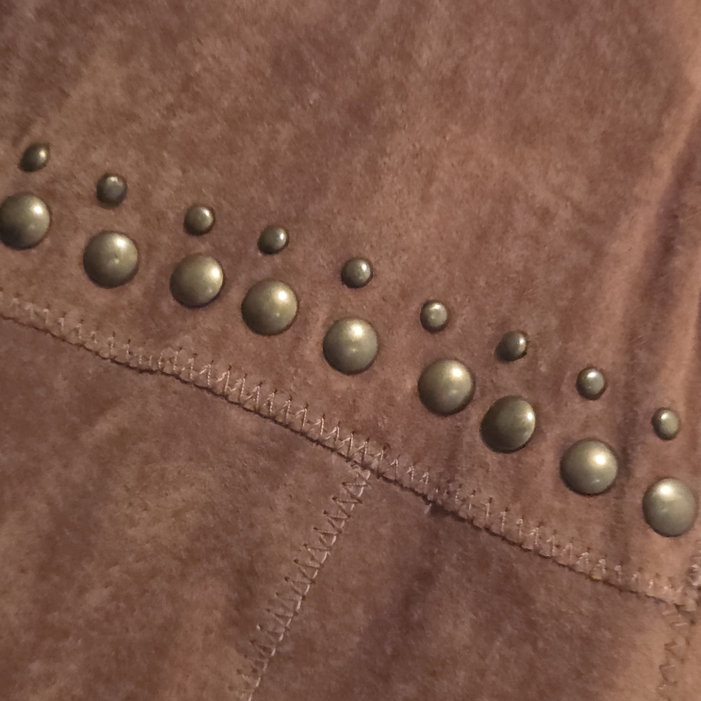 CHI by Falchi Tan Leather Studded Jacket NWT L - Picture 14 of 16